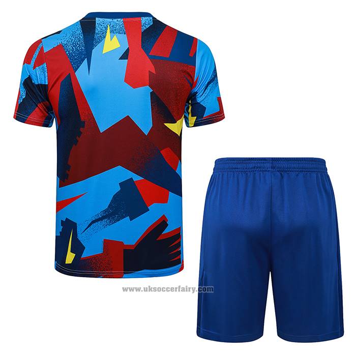 Tracksuit Barcelona Short Sleeve 2025-2026 Blue Red - Shorts